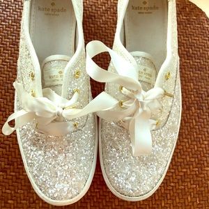 Kate Spade / Keds glitter platform sneakers!